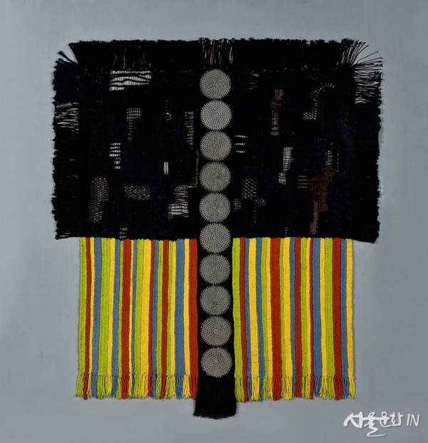 박래현, 작품, 1970-73, 태피스트리, 119.2x119cm, 개인 소장.jpg