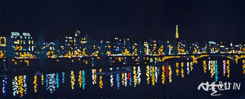 Walking by the River (The River #2), 2023. Acrylic on canvas, 200.6 x 495.3 cm © Yoon Hyup.jpg